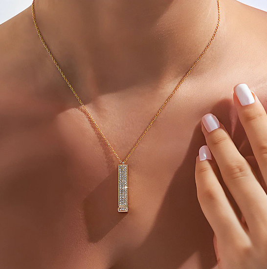 Collier barre "I Love You"