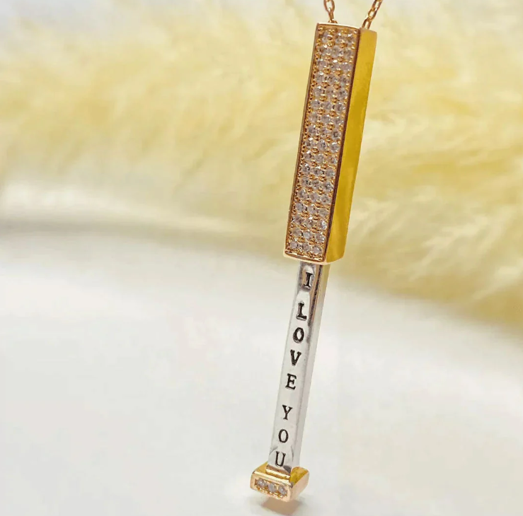 Collier barre "I Love You"