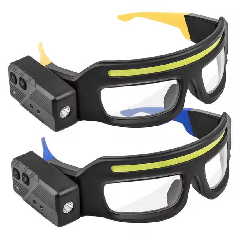 👓 Lampe Frontale à Capteur de Mouvement 💡 Lunettes Éclairantes Mains Libres – Précision et Confort pour Toutes Vos Activités ✨